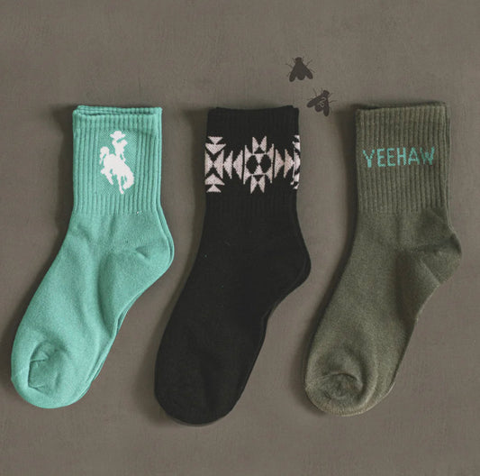 Western Socks || Green