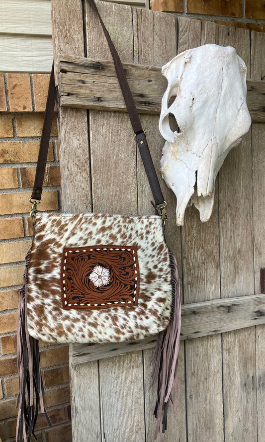 Cowhide Fringe Purse