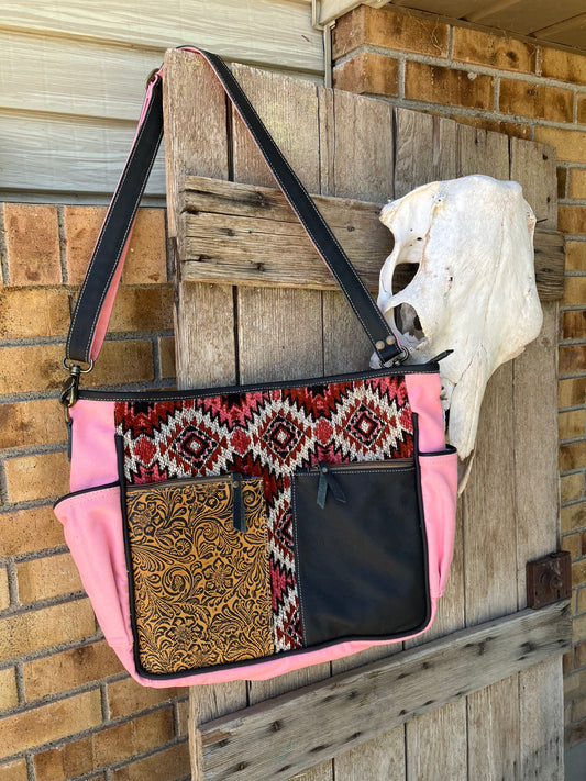 Pink Aztec Travel Bag